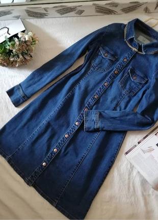 Сукня-сорочка на гудзиках, сукня-халат new look denim.1 фото