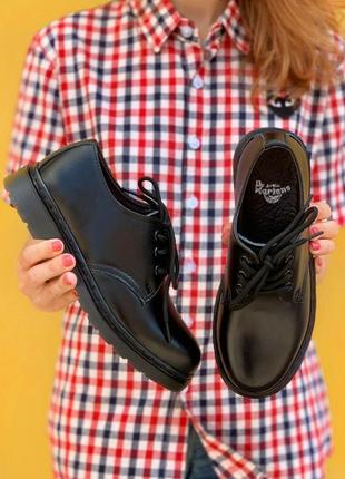 Оксфорди в стилі dr martens 1461 mono black1 фото