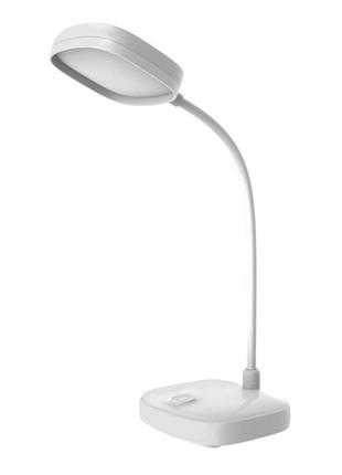 Настільна світлодіодна лампа yage t034 white 18 світлодіодів 1200 ма·год led з вбудованим акумулятором