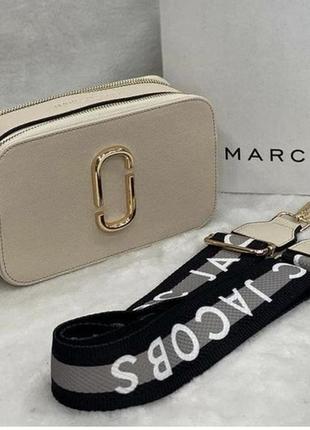 Сумка marc jacobs the snapshot white/gold!качество люкс!1 фото