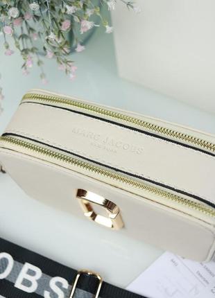 Сумка marc jacobs the snapshot white/gold!качество люкс!5 фото