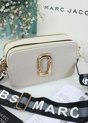 Сумка marc jacobs the snapshot white/gold!качество люкс!2 фото