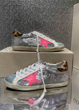 Golden goose кеды  , кожа +замш