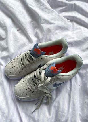 Женские кроссовки nike air force 1 low grey blue 36-37-39