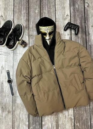 Пуховик куртка мужская базовая бежевая турция / пуховік курточка чоловіча базовая...