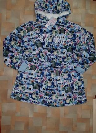 Дуже яскраве худі snuddie стик, stich тепле плюшеве плаття-ковдра disney xs/s