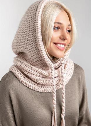 Снуд манишка хомут жіночий шарф універсал перли1 фото