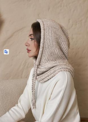Снуд манишка хомут жіночий шарф універсал перли7 фото