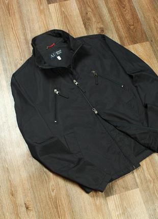 Armani jeans мужская куртка черная армани ветровка m l1 фото