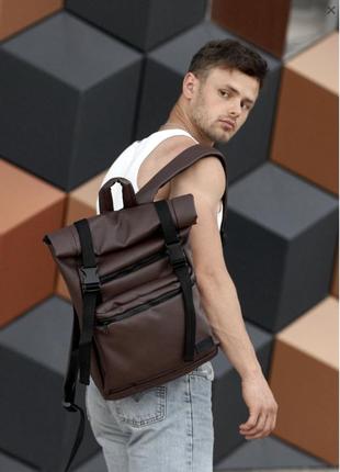 Чоловічий рюкзак ролл sambag rolltop zard шоколадний