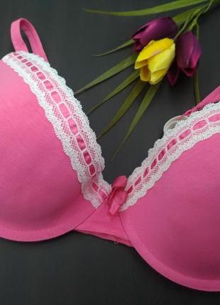 Нежный хлопковый бюстгальтер с пуш-ап от next 34d