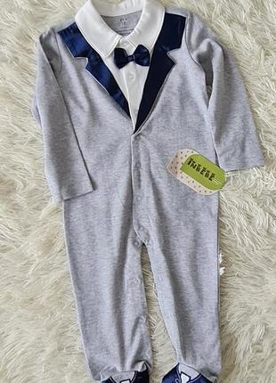 Человечек новий хлопковый праздничный на 18 месяцев