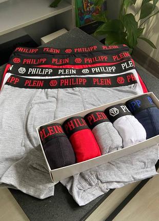Чоловічий набір трусів philipp plein 5 шт + шкарпетки 8 пар2 фото