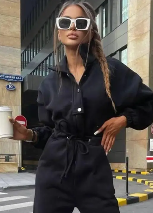 Комбинезон женский тринитка на флисе 3 цвета 42-44; 44-46   rin4961-225sве