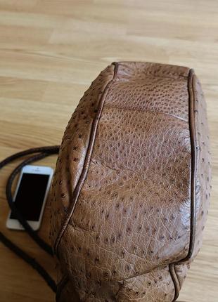 Вінтажна страусина сумочка, сумка fendi ostrich leather vintage bag5 фото