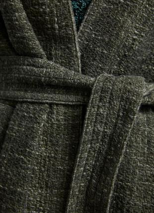 Оливковое котоновое пальто накидка zara из новых коллекций /6181/7 фото