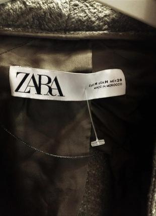 Оливковое котоновое пальто накидка zara из новых коллекций /6181/8 фото