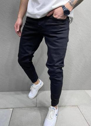 Джинсы мужские базовые черные турция / джинси чоловічі базові чорні1 фото