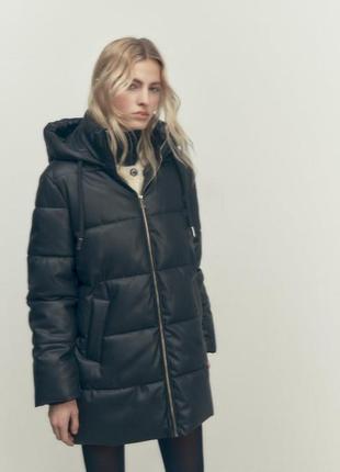 Zara куртка из экокожи3 фото