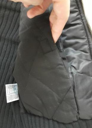 Крутая кофта куртка на молнии с вязаными рукавами и спинкой chevignon8 фото