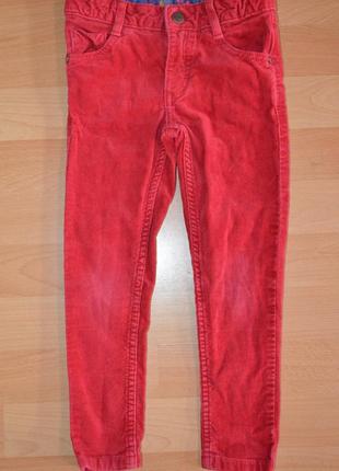 Вельветовые джинсы красные