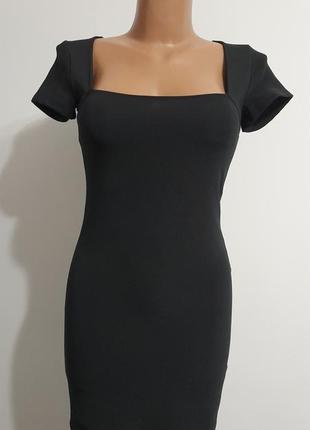 Платье мини черного цвета3 фото