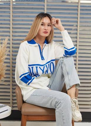 Свитера поло с отложенным воротником hollywood на молнии🔝