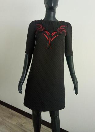 Черное жаккардовое платье seam.1 фото
