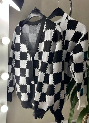 Наложенный платеж ❤ оверсайз кардиган кофта на пуговицах в клетку