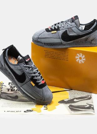 Кросівки чоловічі замшеві nike cortez x union l.a, кросівки, кеди, взуття демісезон, післяплата