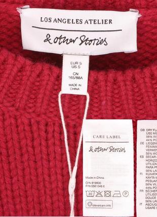 &other stories 56% шерсть вязаный свитер теплый джемпер женская шерстяная кофта8 фото