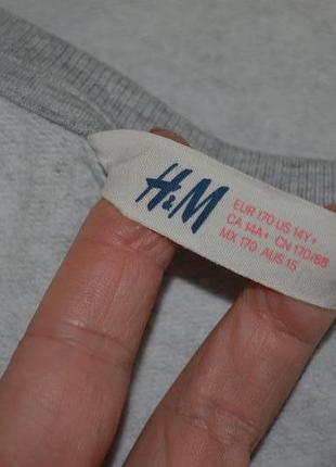 14+/170 см h&m фірмова натуральна кофта кофточка реглан батник з принтом написами8 фото