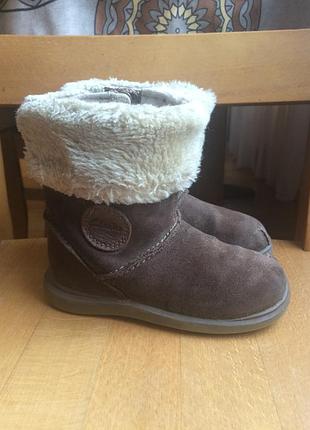 Фирменные кожанные ботинки clarks 25 р. 15 см.