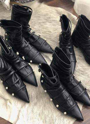 Очень крутые ботинки zara, черного цвета5 фото