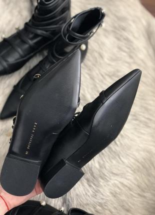 Очень крутые ботинки zara, черного цвета7 фото