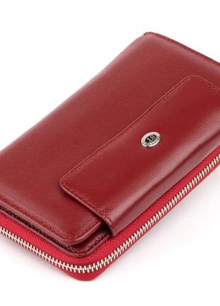 Жіночий гаманець з натуральної шкіри st leather 19341 бордовий
