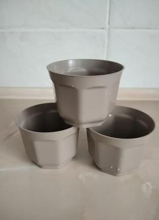 Горщик для кактусів ankona cactus-8 0,2 л бежевий за 4 шт 4