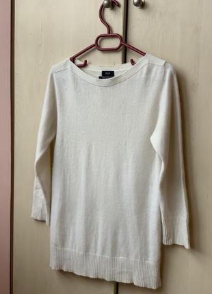 Кашеміровий светр у молочному кольорі 100% кашемір від бренду f&f1 фото