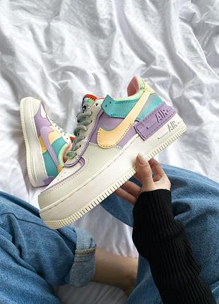 Женские кроссовки nike air force 1 shadow white violet 36-37-38-39