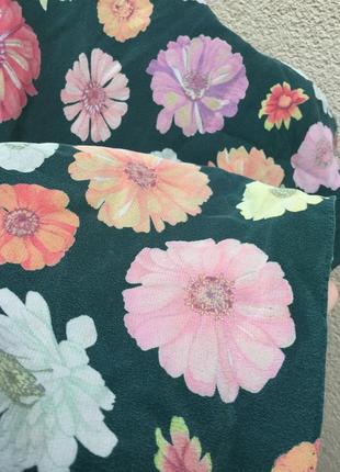 Шелковый шарф,платок,косынка в цветочный принт,6 фото