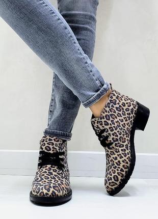 Самые удобные леопардовые кожаные (нубук) деми ботинки desert в наличии и под отшив💙💛🏆2 фото