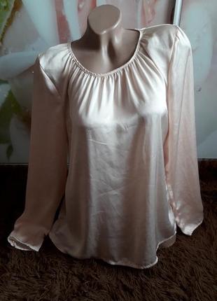 Шикарна пудрова блуза р-р л