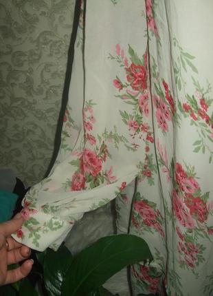 Шифоновое платье в цветы5 фото
