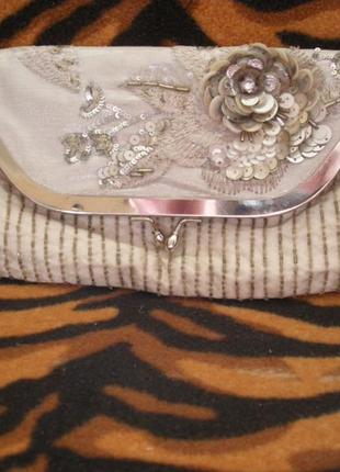 Супер сумочка-клатч срібляста-180грн.