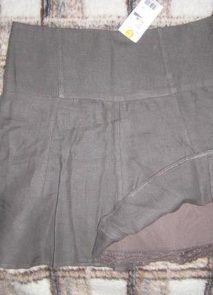 Новая симпатичная льняная юбка бренда cache-cache3 фото