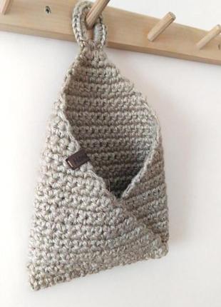 Підвісна кишеня -кошик з джуту3 фото
