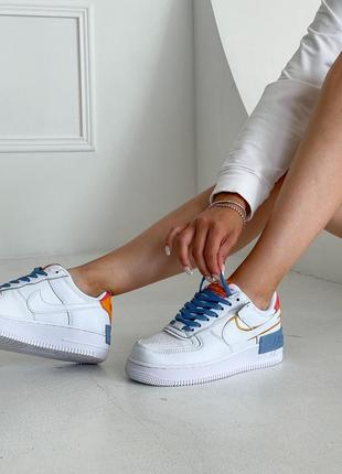 Женские кроссовки nike air force 1 shadow white blue 37-38-39