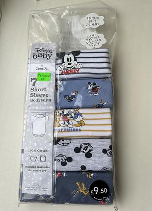 Набор боди бодик george disney 62 3-6 бодики микки маус