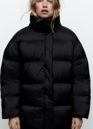 Натуральний пуховик  зара zara3 фото
