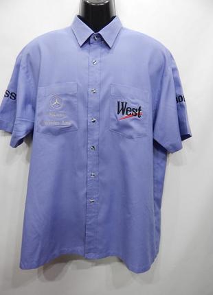 Рубашка мужская рабочая mercedes-benz р.52-54 006мрк (только в указанном размере, только 1 шт)